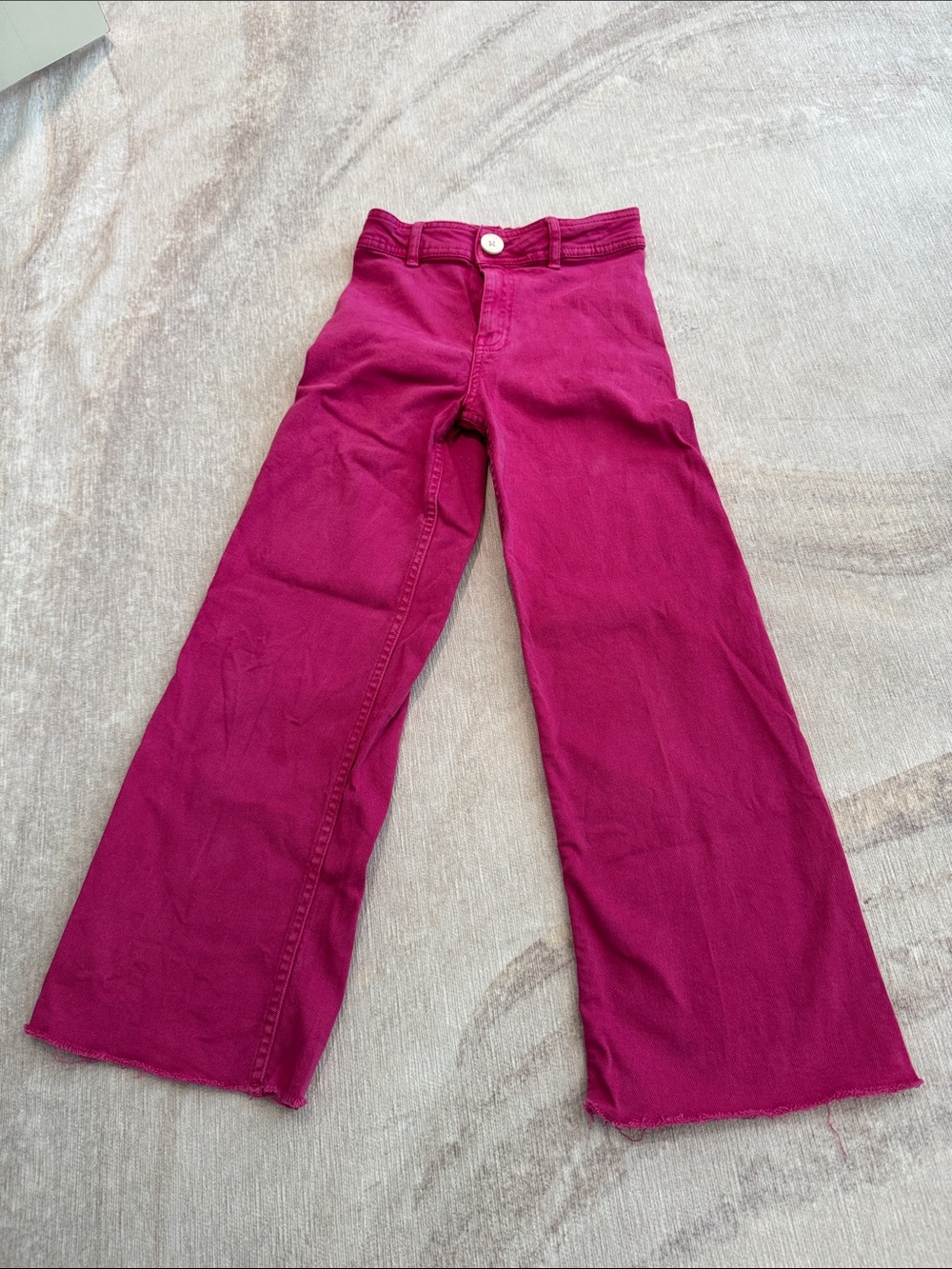 Zara Girls Fuchsia Wide-Leg Pants